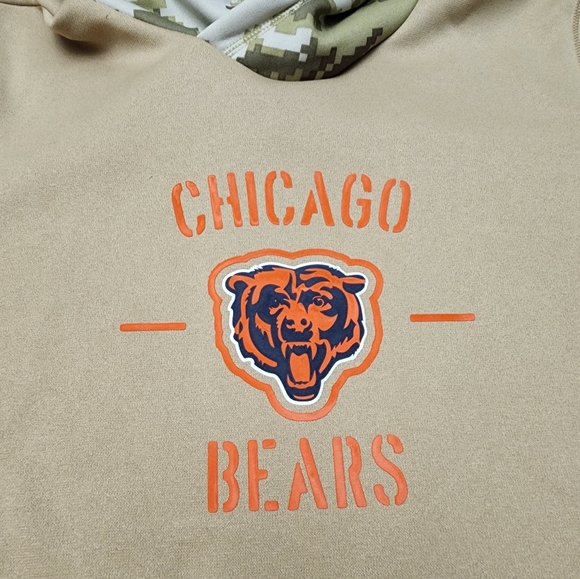 Chicago Bears Nike Salute to Service Therma Pullover Hoodie Women's Sz Large - Picture 2 of 8